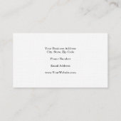 Linen Trendy Minimalistische Berufliche klassische Visitenkarte (Rückseite)
