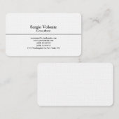 Linen Trendy Schlicht Stylish Simple Visitenkarte (Vorne/Hinten)