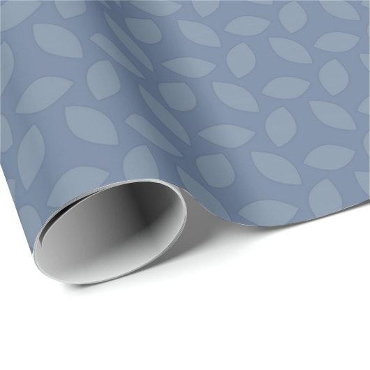 Linen Two Tone Dusty Blue Weihnachten Geschenkpapier (Rolleneckpunkt)
