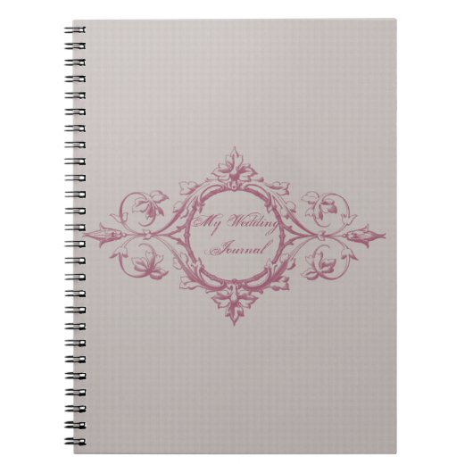 Linen und Cinnamon Wedding Journal Notizblock (Vorderseite)
