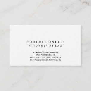 Linen Unique Anwalt bei Law Simple Business Card Visitenkarte