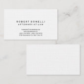 Linen Unique Anwalt bei Law Simple Business Card Visitenkarte (Vorne/Hinten)