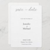 Linen Wedding Beruflich Minimalistisch Moderne Sch Save The Date (Vorne/Hinten)