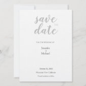 Linen Wedding Beruflich Minimalistisch Moderne Sch Save The Date (Vorderseite)