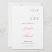 Linen Wedding Beruflich Minimalistisch Moderne Sch Save The Date (Vorderseite)