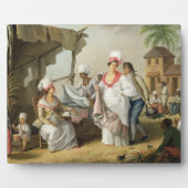 Linenmarkt, Roseau, Dominica, c.1780 (Öl auf Dosen Fotoplatte (Vorderseite)