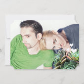 Linenminze Sukkulent Ihr Foto Hochzeit Einladung (Rückseite)