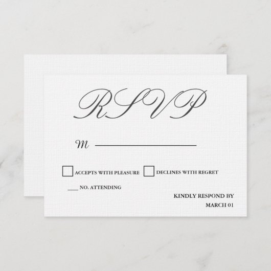 Linenreaktion Antwort Moderne Schlichte Minimalist (Vorne/Hinten)