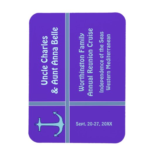 Liner Anker Lila Kabinentüren Marker Magnet (Vertikal)