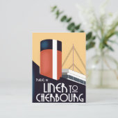 Liner nach Cherbourg Postkarte (Stehend Vorderseite)