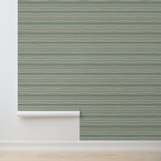 Lines Abstrakt Sage Green Tapete