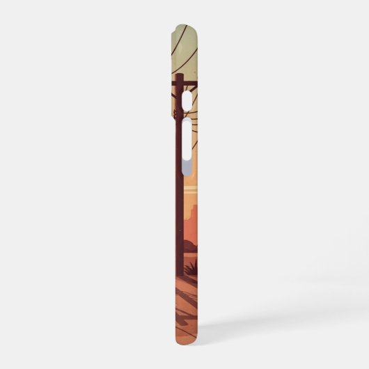 Lines Into Distance iPhone 16 Hülle (Linke Seite)