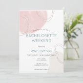 Lines Itinerary Junggeselinnen-Abschied Einladung (Stehend Vorderseite)