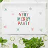 Lines Merry and Bright Holiday Party Handtuch (Gefaltet)