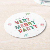 Lines Merry Bright Holiday Party Untersetzer (Angewinkelt)