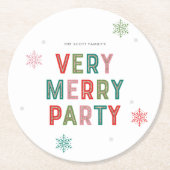 Lines Merry Bright Holiday Party Untersetzer (Vorderseite)