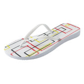 Lines Network Cool Flip Flops Badesandalen (Schrägansicht)