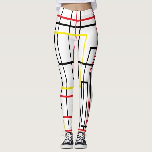 Lines Netzwerk Coole Leggings (Vorderseite)