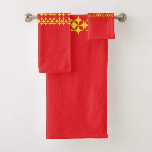 Lines of Stars Towel Badhandtuch Set (Insitu)