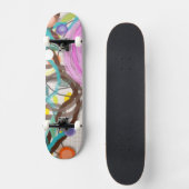 Lines Regenbogenschmelzen Spritzer Skateboard (Vorderseite)