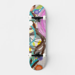 Lines Regenbogenschmelzen Spritzer Skateboard