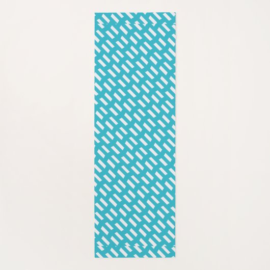 Lines White Navy Minimal Muster Yogamatte (Rückseite)