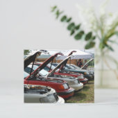 Lineup of Cars Postkarte (Stehend Vorderseite)