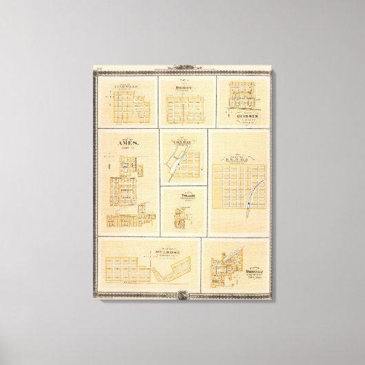 Lineville, Derby, Glidden, Ames, Conway Leinwanddruck (Vorderseite)