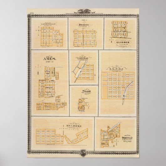 Lineville, Derby, Glidden, Ames, Conway Poster (Vorne)