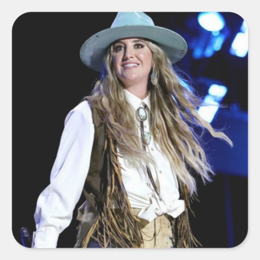 Liney wilson quadratischer aufkleber (Vorderseite)