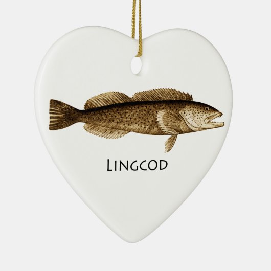Lingcod-Logo Keramikornament (Rechts)