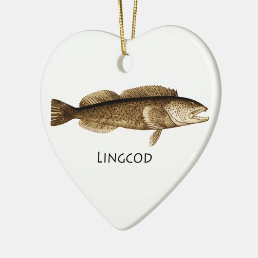 Lingcod-Logo Keramikornament (Links)