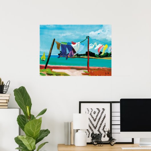 linge dans la brise poster (Heimbüro)