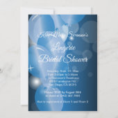 Lingerie Blue Brautparty Party Einladung (Rückseite)