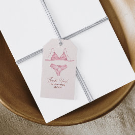 Lingerie Blush Brautparty Geschenkanhänger