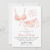 Lingerie Blush Bridal Dusche Einladung (Vorderseite)
