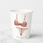 Lingerie Blush Bridal Pappbecher (Vorderseite)