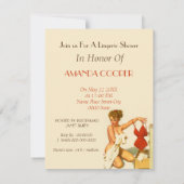 Lingerie Brautdusche Einladung (Rückseite)