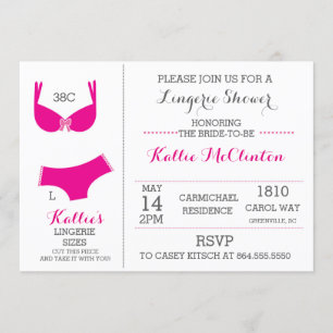 Lingerie Brautparty Bachelorette Einladung