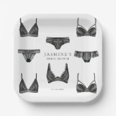 Lingerie Brautparty Bachelorette Panty Pattern Pappteller (Vorderseite)