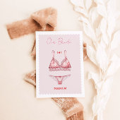 Lingerie Brautparty Bachelorette Size Card Dankeskarte