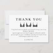 Lingerie-Brautparty Danke-Karte Dankeskarte (Vorderseite)