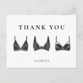 Lingerie-Brautparty Danke-Karte Postkarte (Vorderseite)
