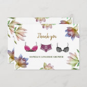 Lingerie Brautparty Dankeskarte (Vorne/Hinten)