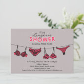 Lingerie Brautparty Einladung (Stehend Vorderseite)