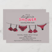 Lingerie Brautparty Einladung (Vorne/Hinten)