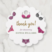 Lingerie Brautparty Geschenkanhänger (Rückseite)