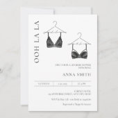 Lingerie Brautparty Minimalistisch Modern Einladung (Vorderseite)
