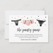 Lingerie Brautparty Panty Game Card Dankeskarte (Vorderseite)