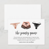 Lingerie Brautparty Panty Game Card Dankeskarte (Vorne/Hinten)